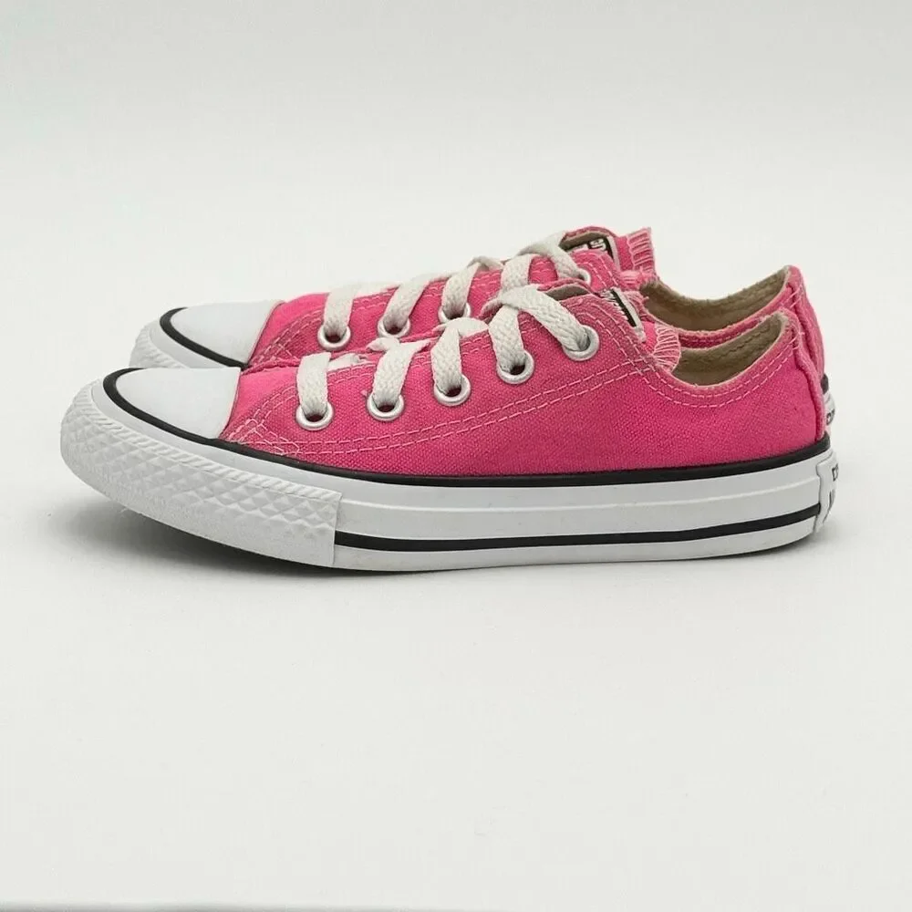 Converse All Star Chuck Taylor Low Lace Up Hot Pink Slater Sneakers - Little Kid
